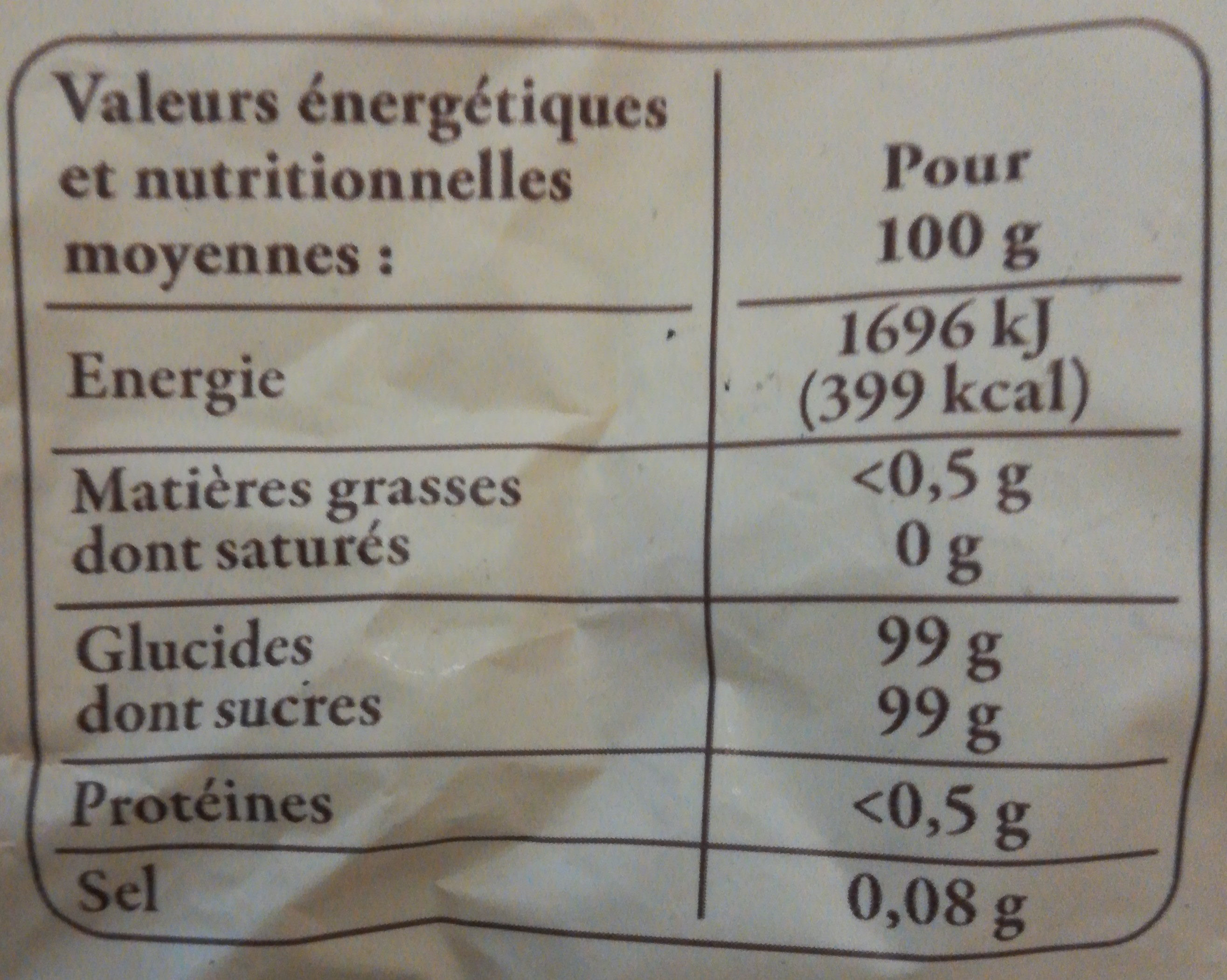 Pastilles du bassin de Vichy - Nutrition facts - fr