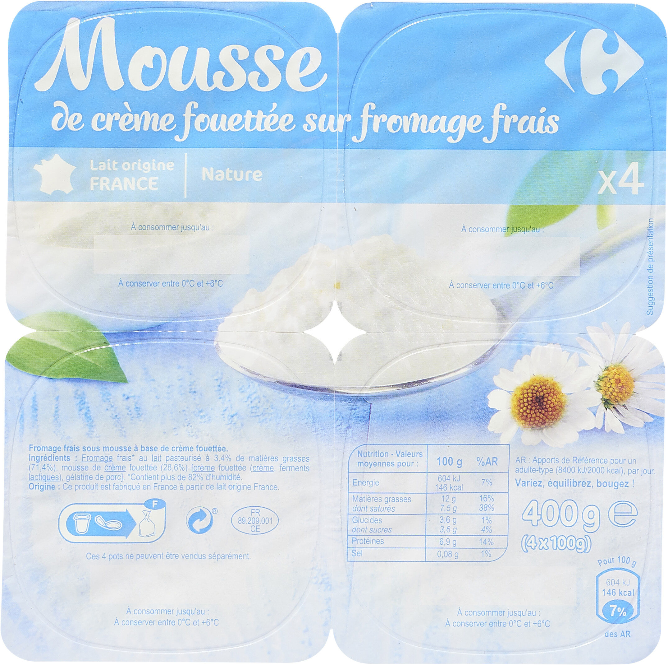 Mousse de crème fouettée - Produkt - fr