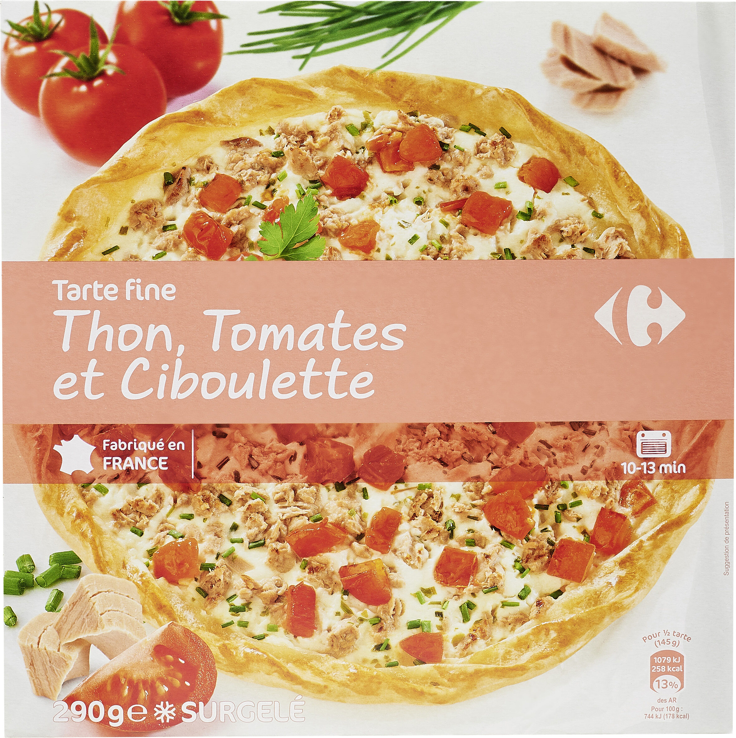 Tarte Fine, Thon Tomates et Ciboulette - Produit