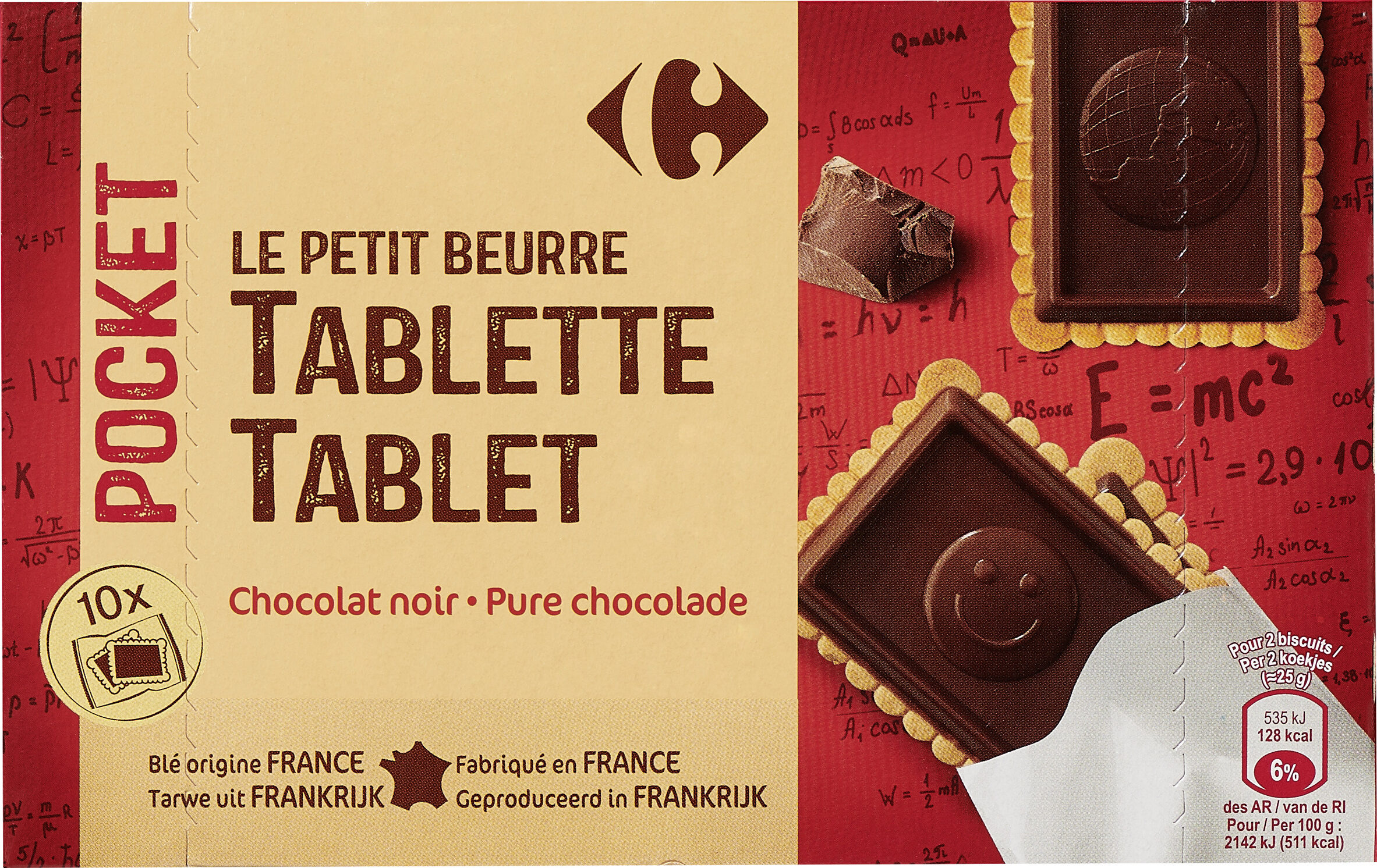 POCKET LE PETIT BEURRE TABLETTE Chocolat noir - Prodotto - fr