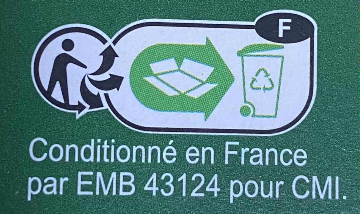 Lentilles vertes ORIGINE FRANCE - Wiederverwertungsanweisungen und/oder Verpackungsinformationen - fr