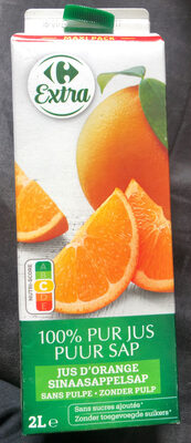 100% pur jus jus d'orange sans pulpe - Product - fr