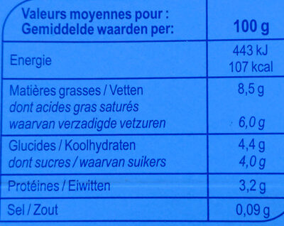 Yaourt à la GRECQUE NATURE - Nutrition facts - fr