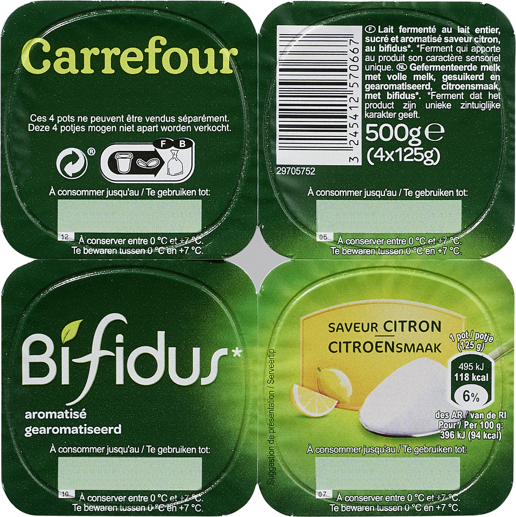 Bifidus* saveur citron - Product - fr