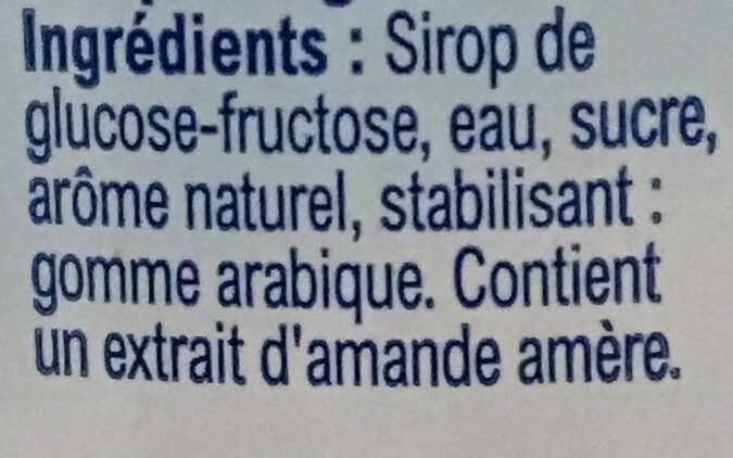 Sirop d'orgeat - Ingredients - fr