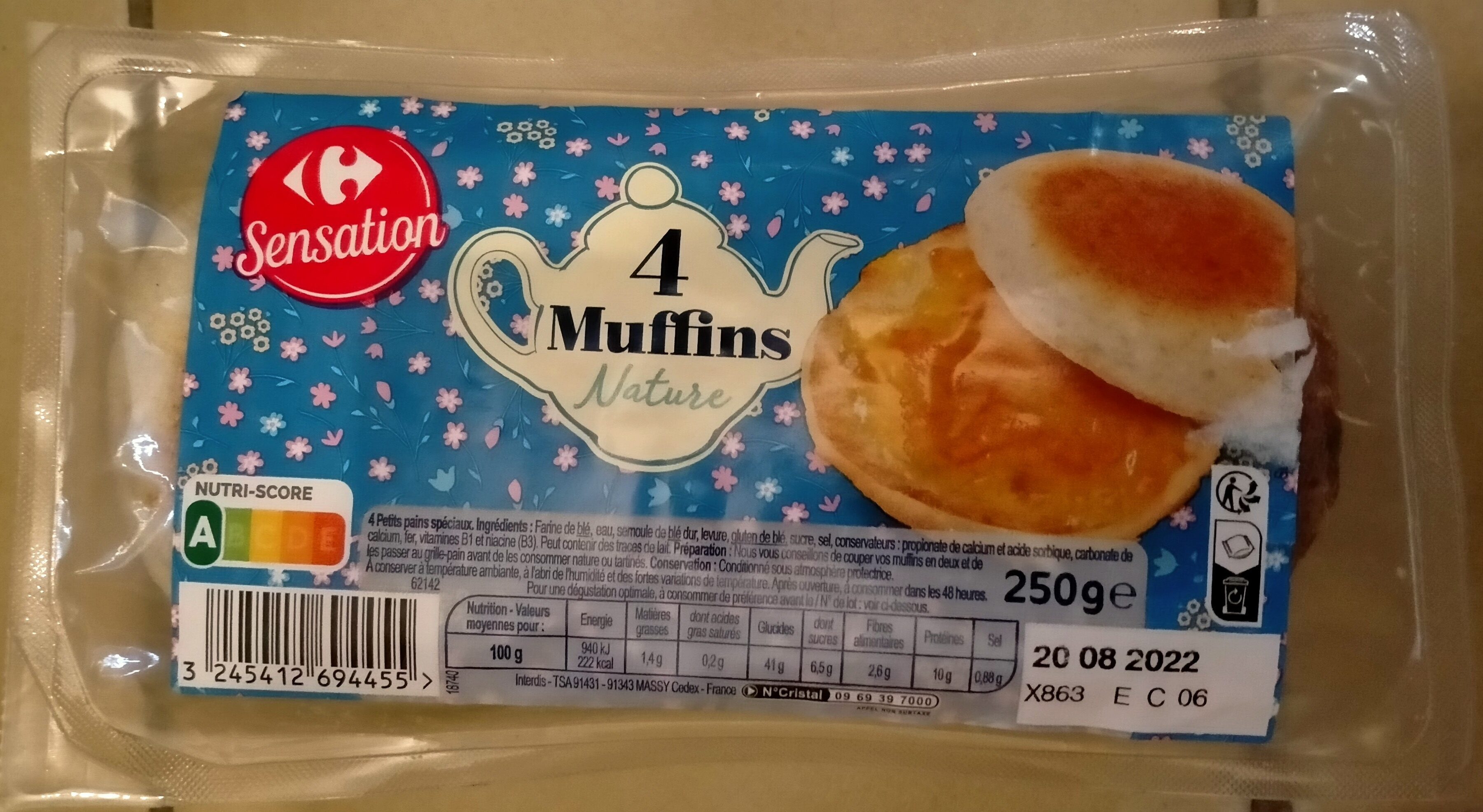 4 Muffins Nature - Produit