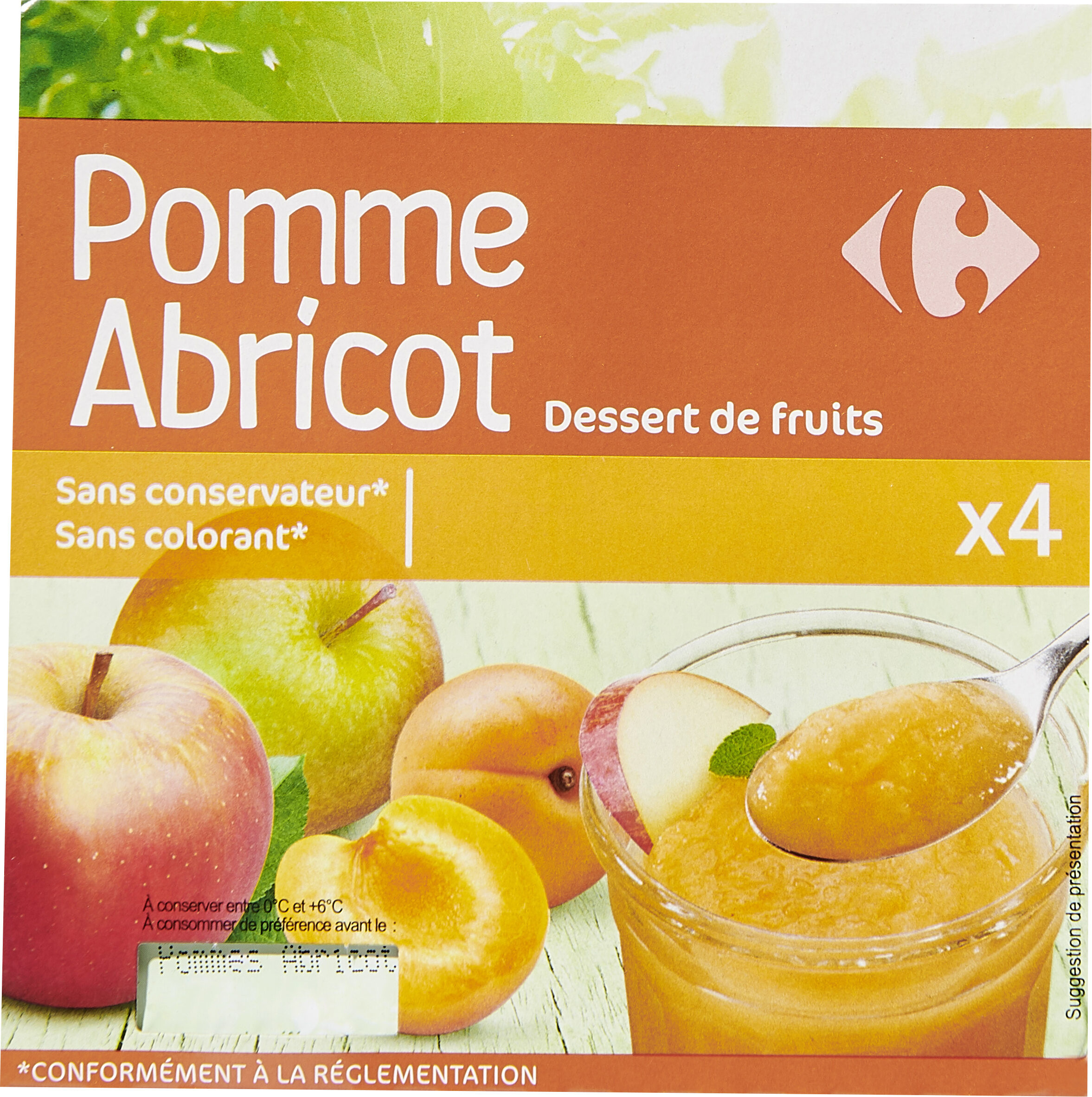 POMME ABRICOT Dessert de fruits - Produit