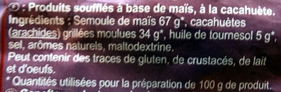 Croustillants à la cacahuète - Ingredienti - fr