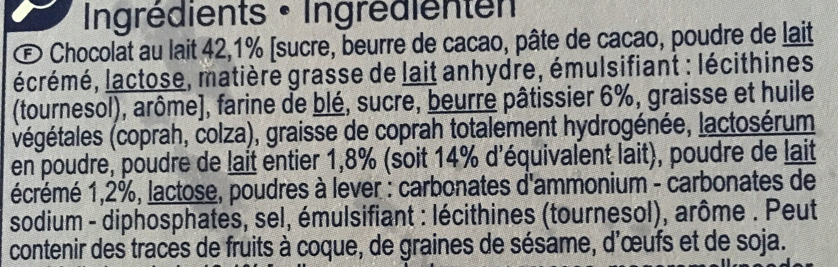 Les Tablettes COEUR AU LAIT CHOCOLAT AU LAIT - Ingredients - fr