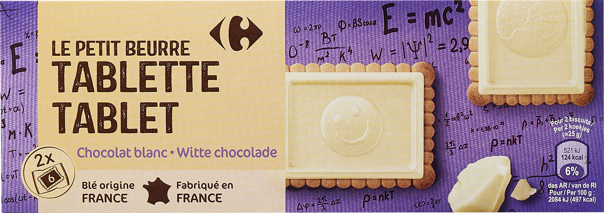 LE PETIT BEURRE TABLETTE Chocolat blanc - Produit