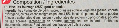 Croquants goût chocolat Stylesse - Ingredients - fr