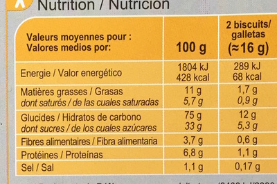 Croquants goût chocolat Stylesse - Nutrition facts - fr
