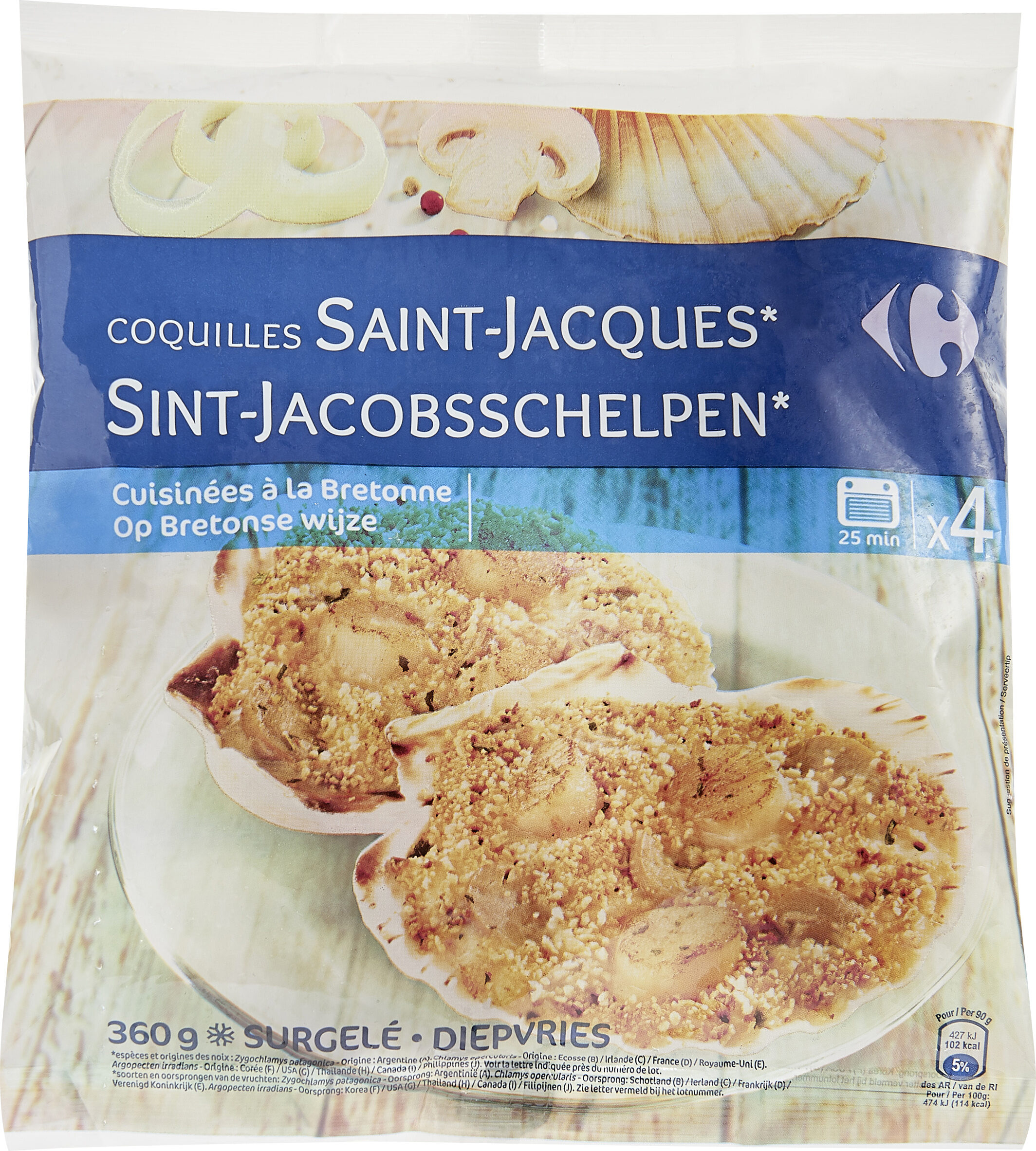 4 Coquilles Saint-Jacques* - Product - fr