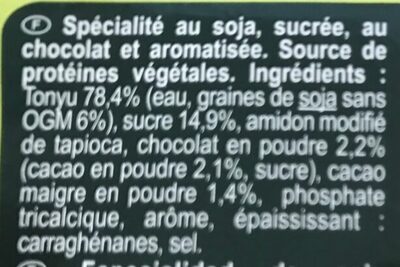 Spécialité végétale Soja - Ingrediënten - fr