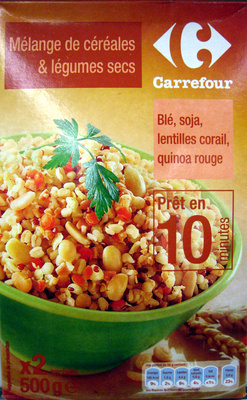 Mélange de céréales & légumes secs (Blé, soja, lentilles corail, quinoa rouge) - Produit
