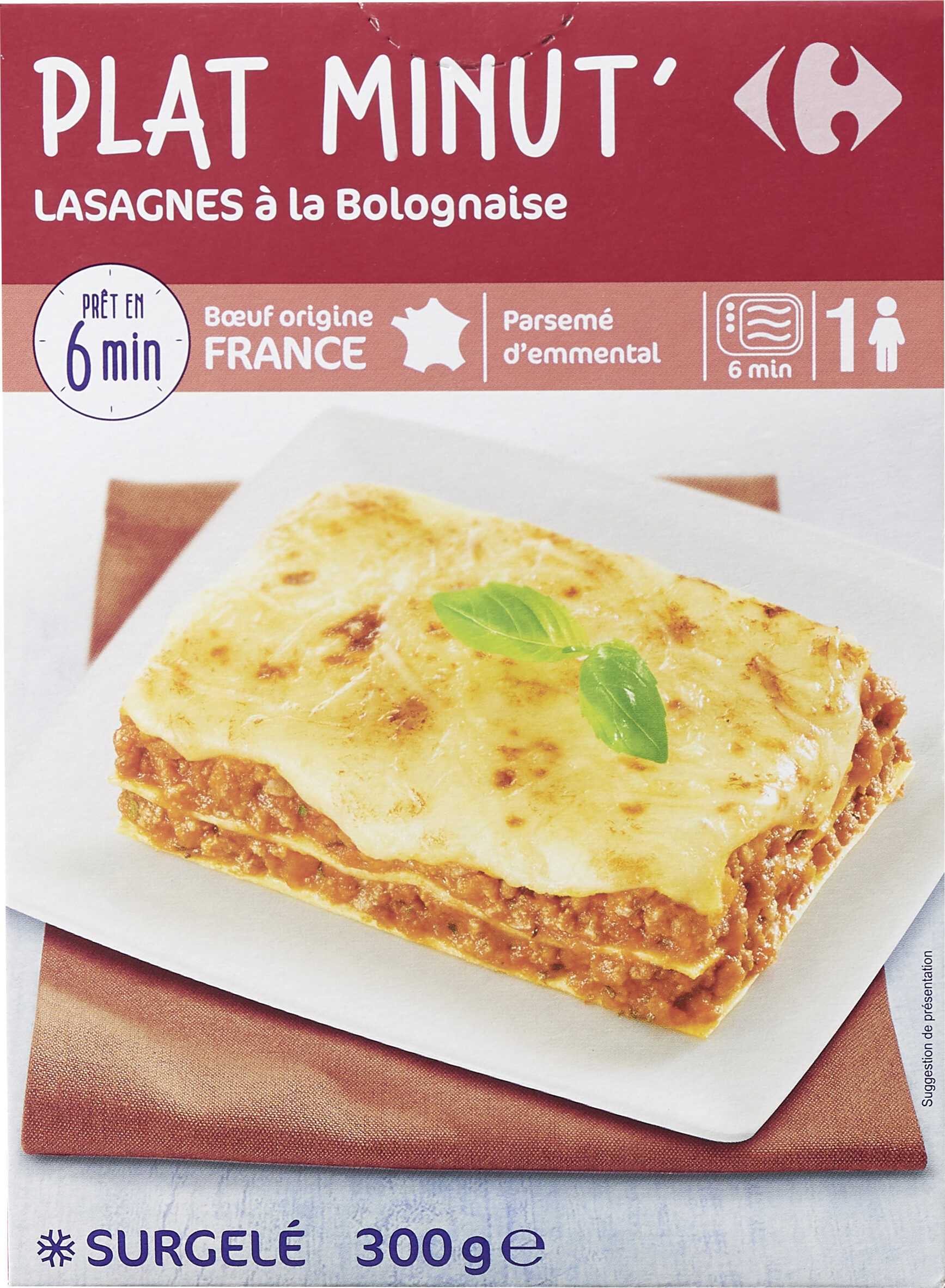 Plat minut' lasagnes à la bolognaise - Product - fr