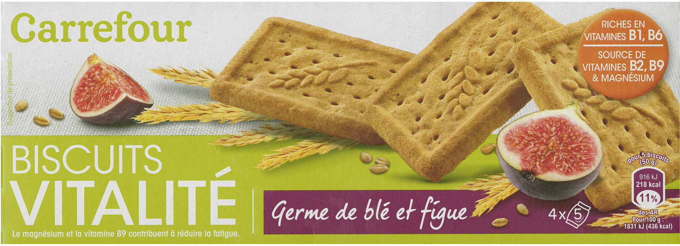 Biscuits germe de blé figue - Product - fr