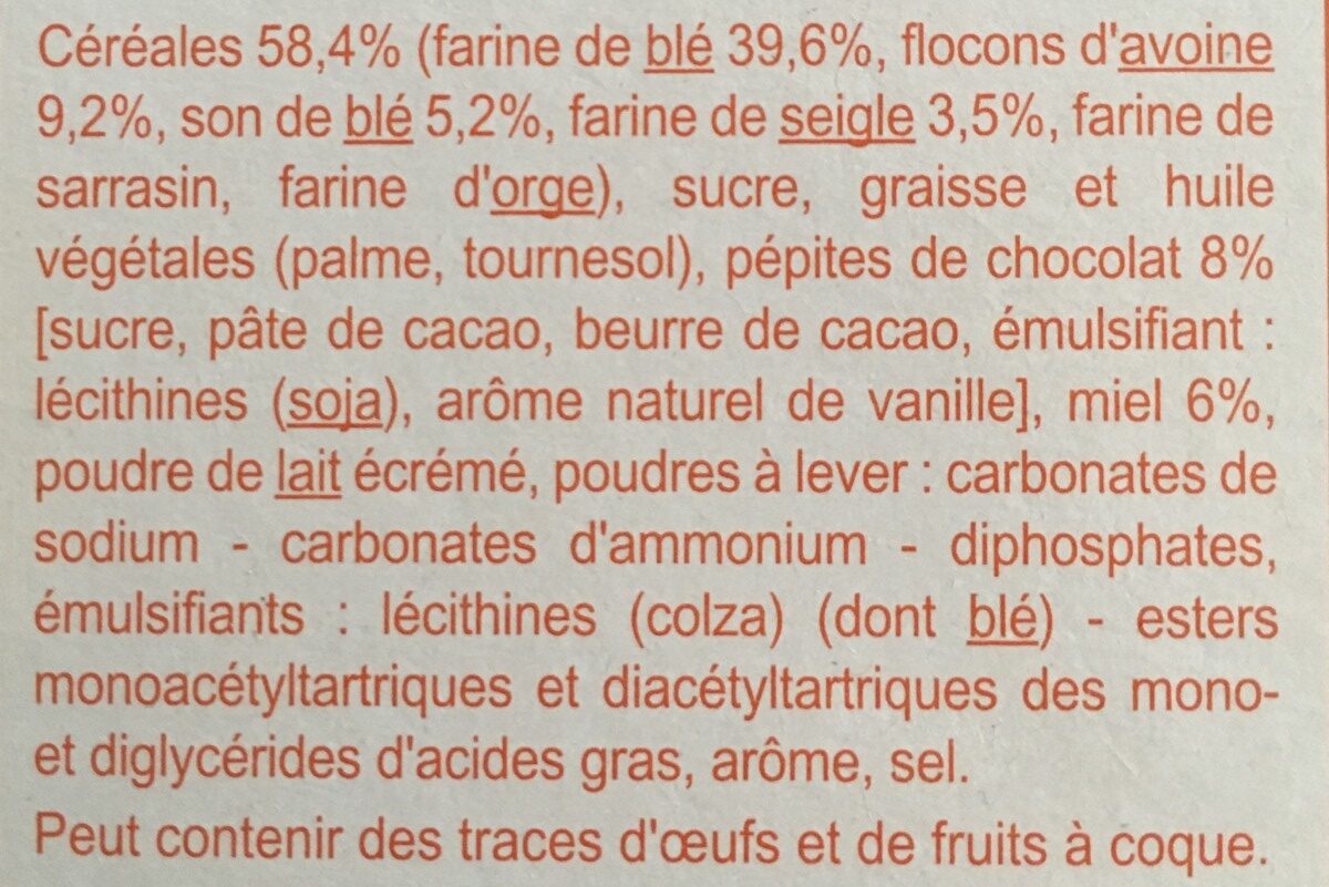 P'TIT DÉJ - Ingredientes - fr