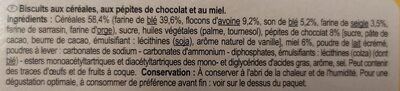 P'TIT DÉJ Honey & Chocolte Chips - Ingredients - fr