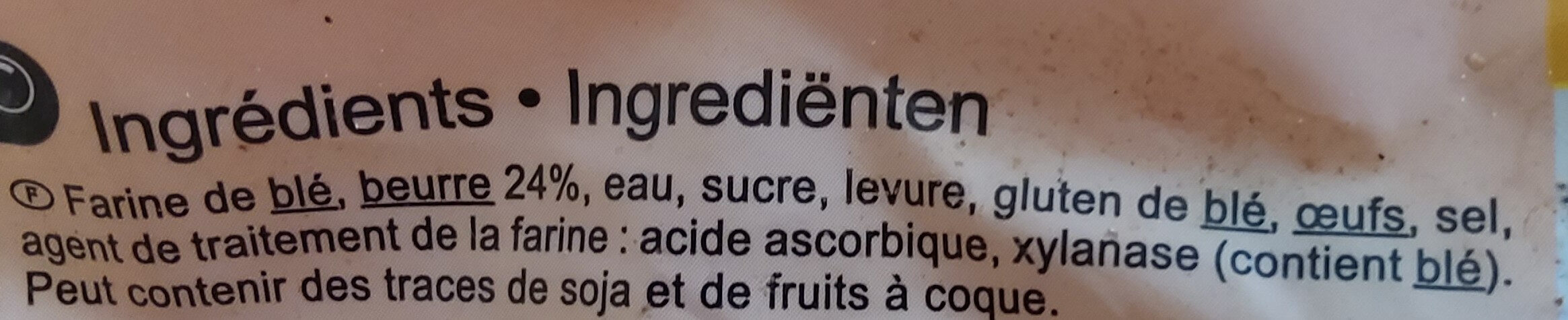 6 croissants - Zutaten - fr