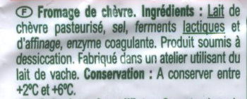 Bûche de Chèvre - Ingredienti - fr