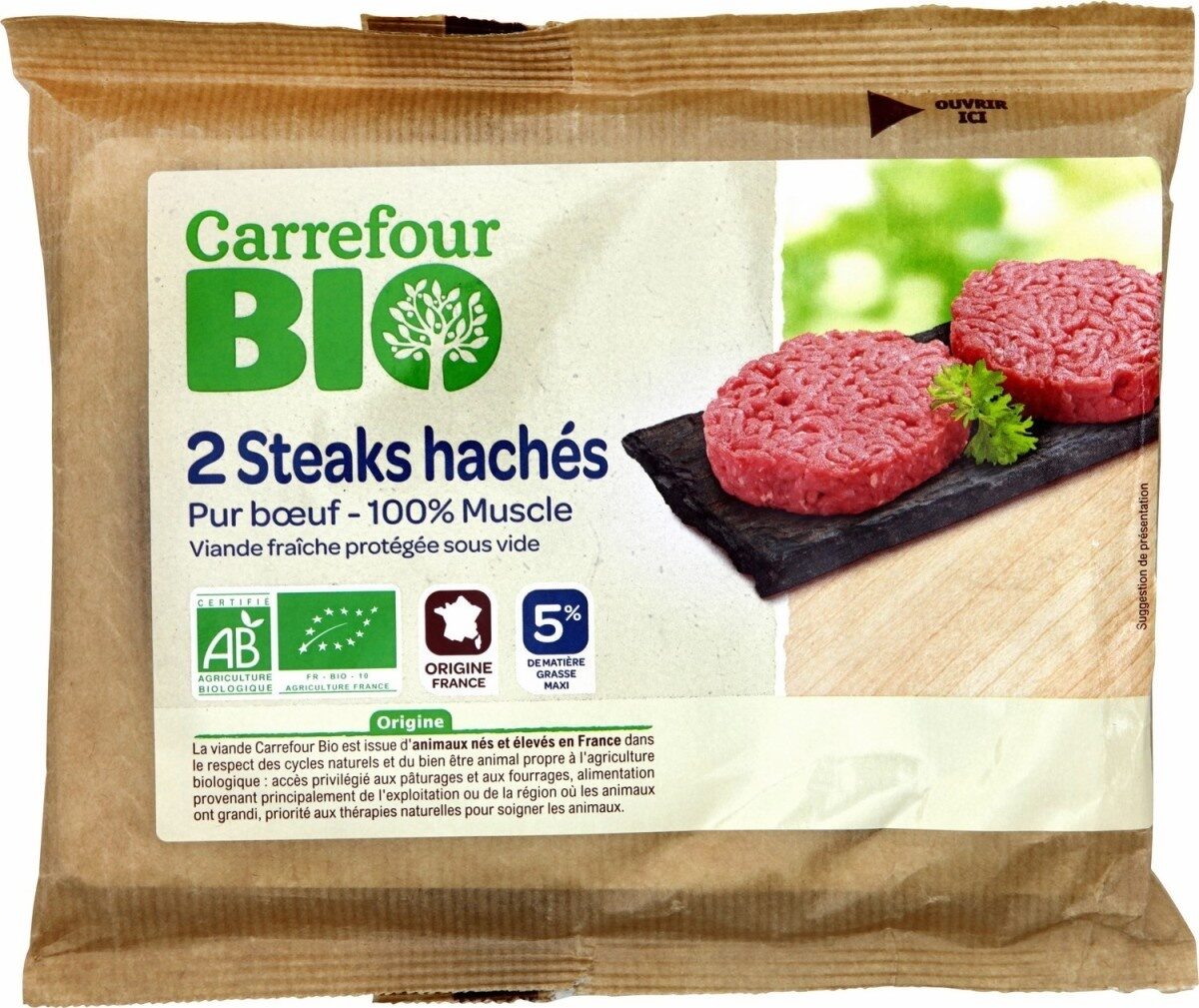 Steaks haché 5% - Product - fr