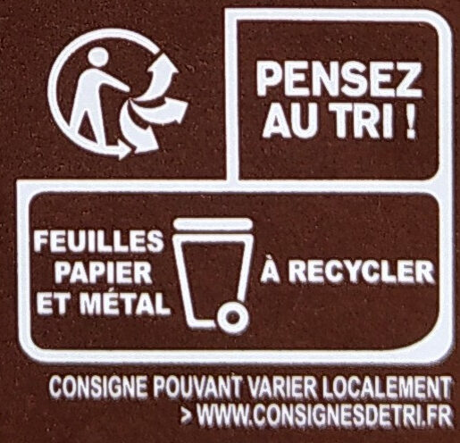 Auchan Noir corsé dessert 64% - Instruction de recyclage et/ou informations d'emballage