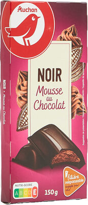 Auchan Noir Mousse au Chocolat - Producte - fr