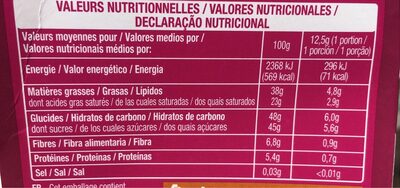 Auchan Noir Mousse au Chocolat - Informació nutricional - fr
