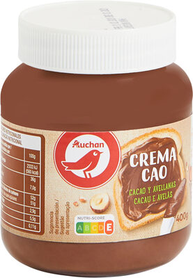 Auchan tartinable cacao & noisettes 13% 400g - pack b - Producte - fr