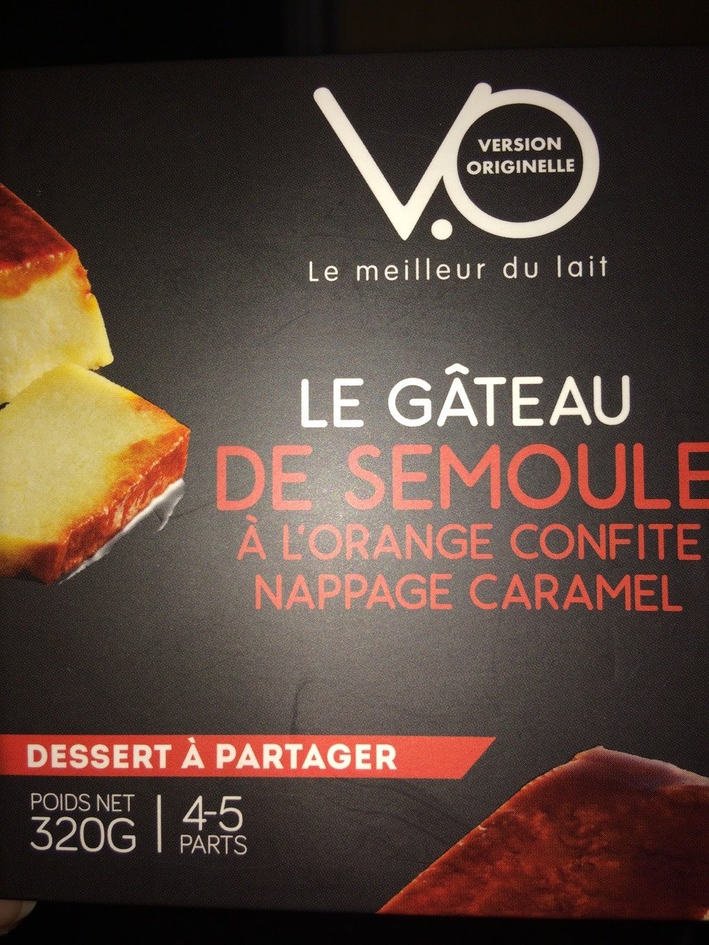 Gâteau de Semoule à l’Orange Confite Nappage Caramel - Product - fr