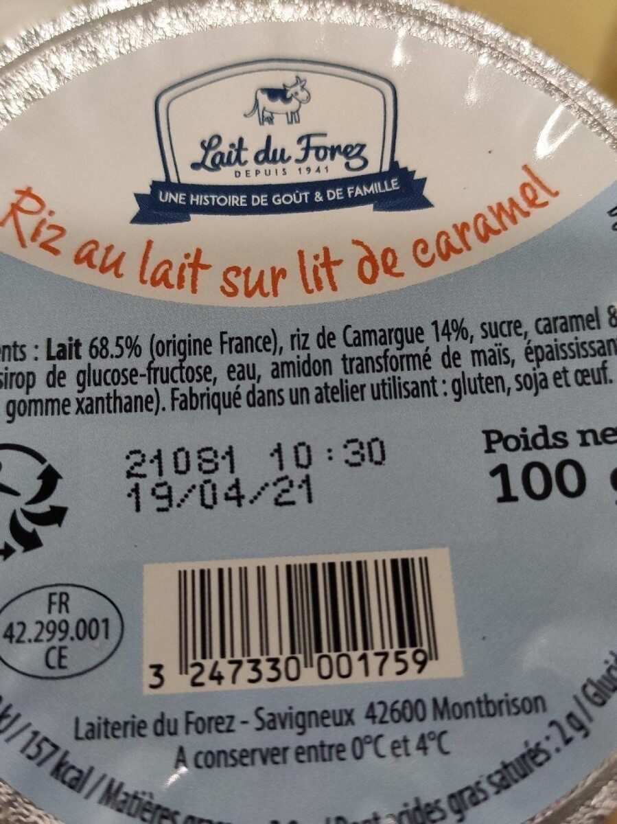 Riz au lait caramel - Product - fr