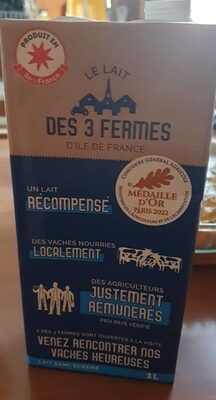 Le lait des 3 fermes d'Ile-de-France - Produit