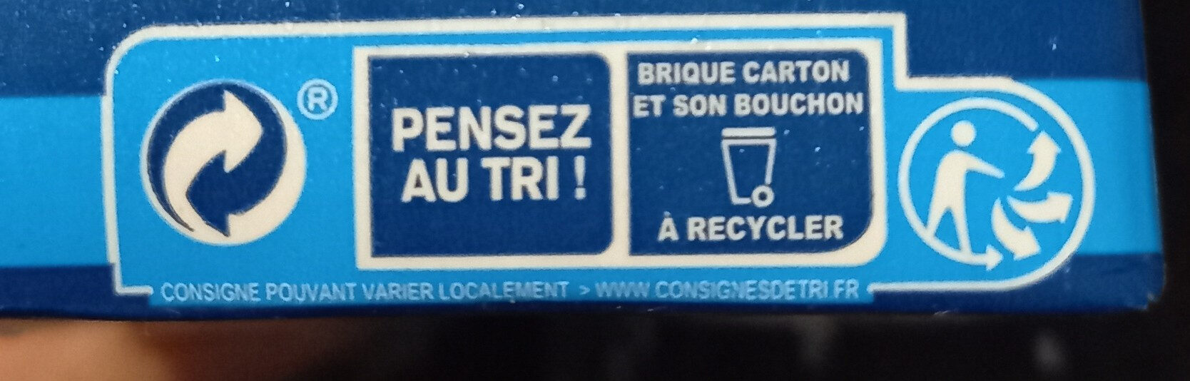 Le lait des 3 fermes d'Ile-de-France - Instruction de recyclage et/ou informations d'emballage