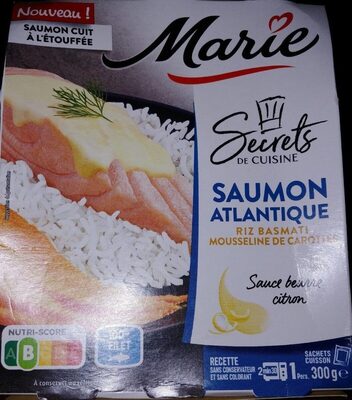 Saumon atlantique riz basmati mousseline de carottes - Product - fr