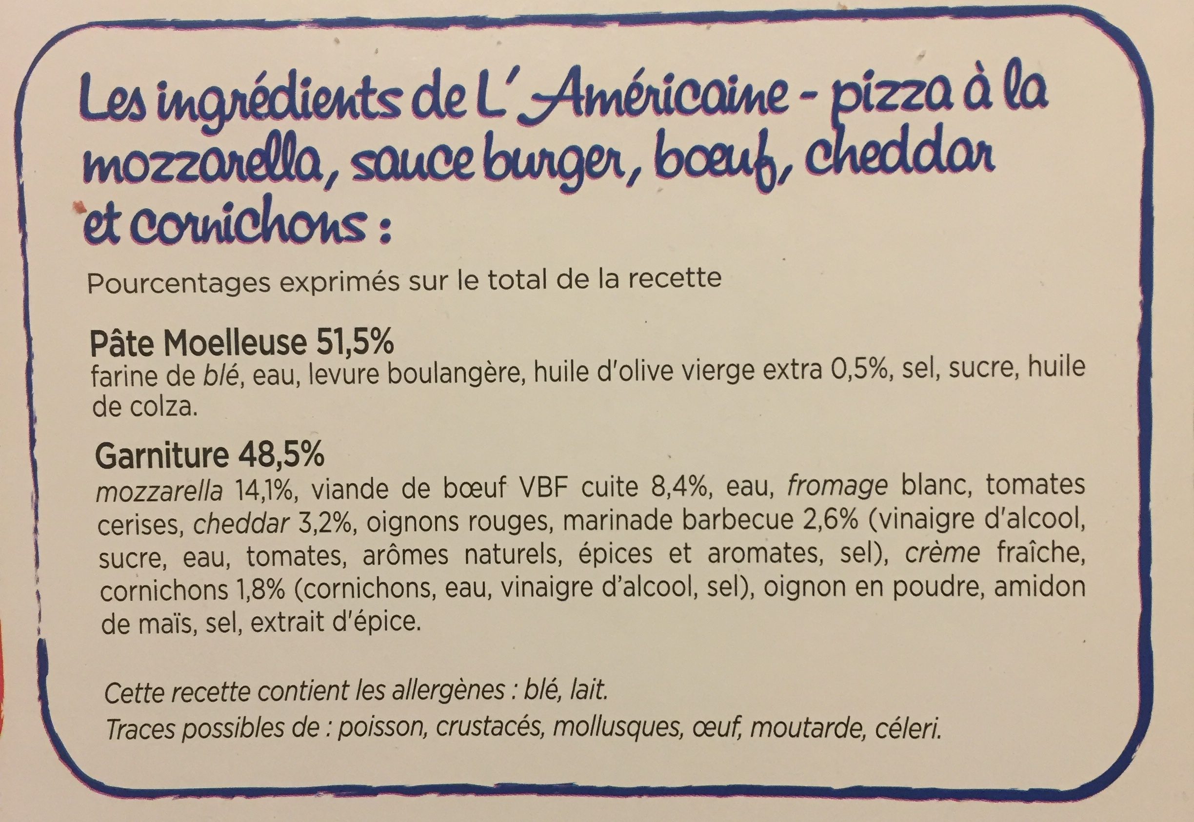 Crousti Moelleuse extrême - Ingredienser - fr