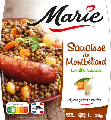Saucisse de Montbéliard, Lentilles cuisinées - Produit