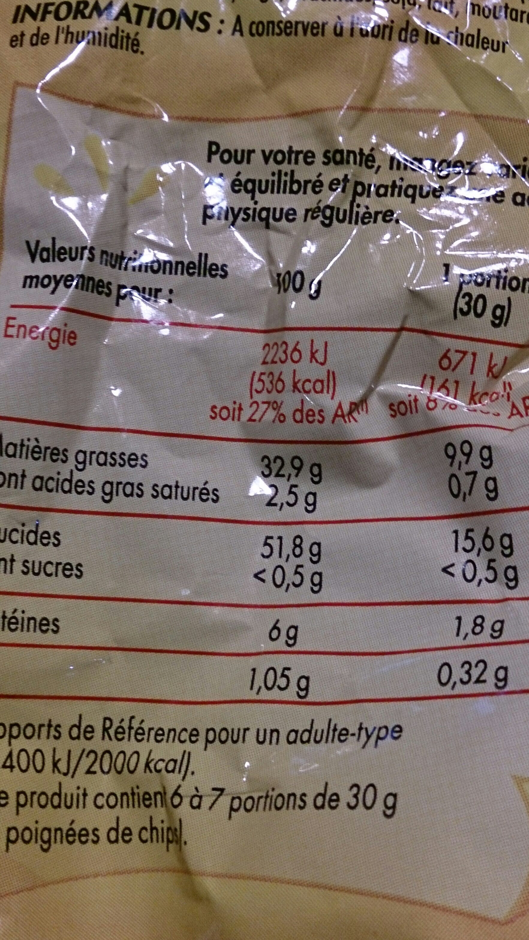 Chips nature - Ingredients - fr