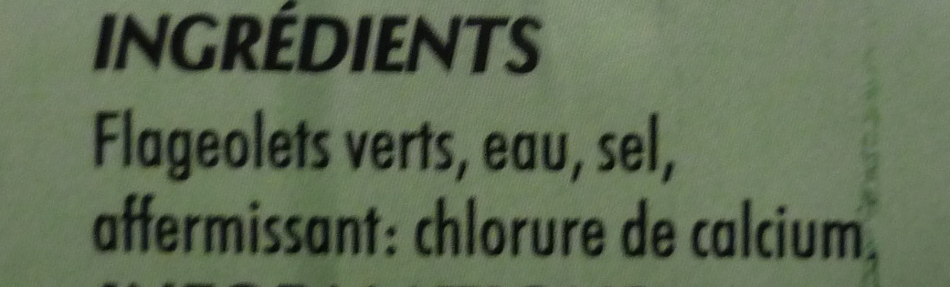 Flageolets verts extra fins - Ingredienser - fr