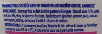 Fromage blanc fraise 0% - Ingredienti - fr