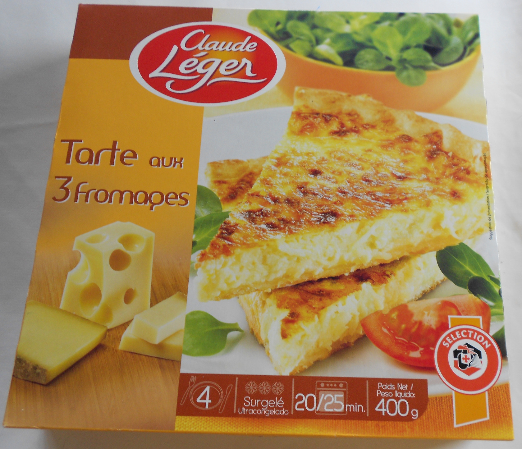 Tarte aux 3 fromages - surgelé - Produit