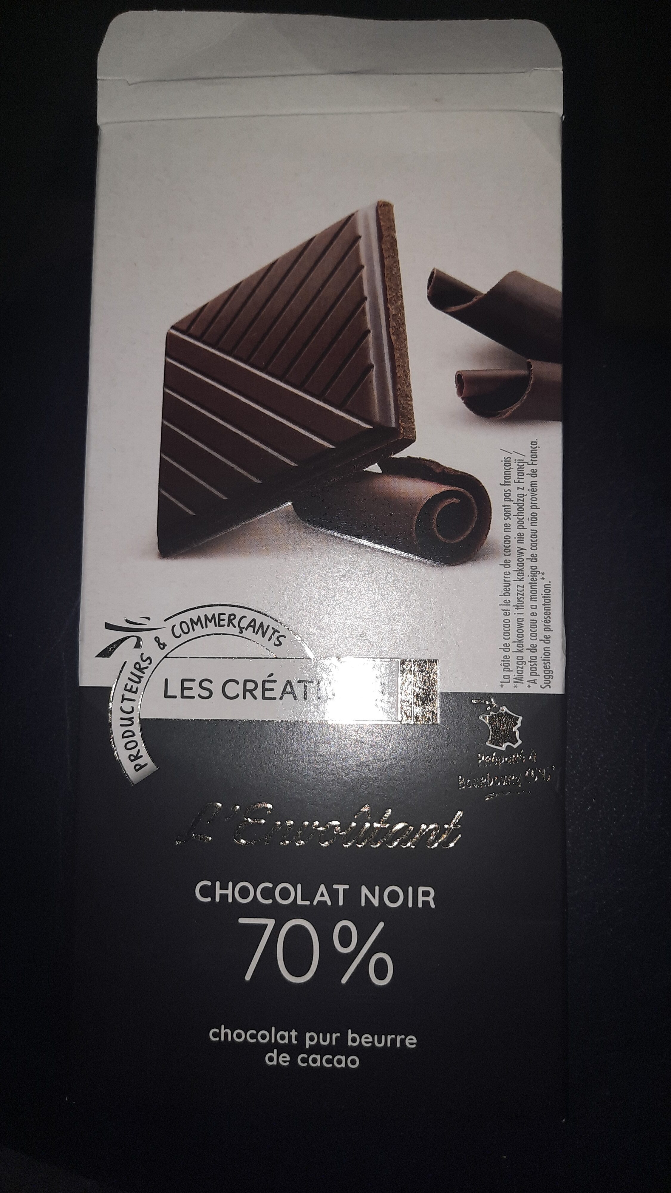 L'envoûtant chocolat noir 70% - Product - fr