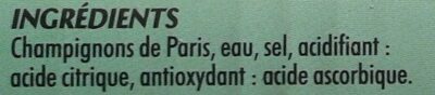 Champignon de Paris entiers - Ingrédients