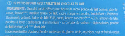 Biscuits tableau d'honneur chocolat au lait - Ingrédients
