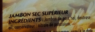 Jambon Sec Supérieur - Ingredients - fr