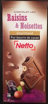 Chocolat Lait Raisins & Noisettes - Product - fr
