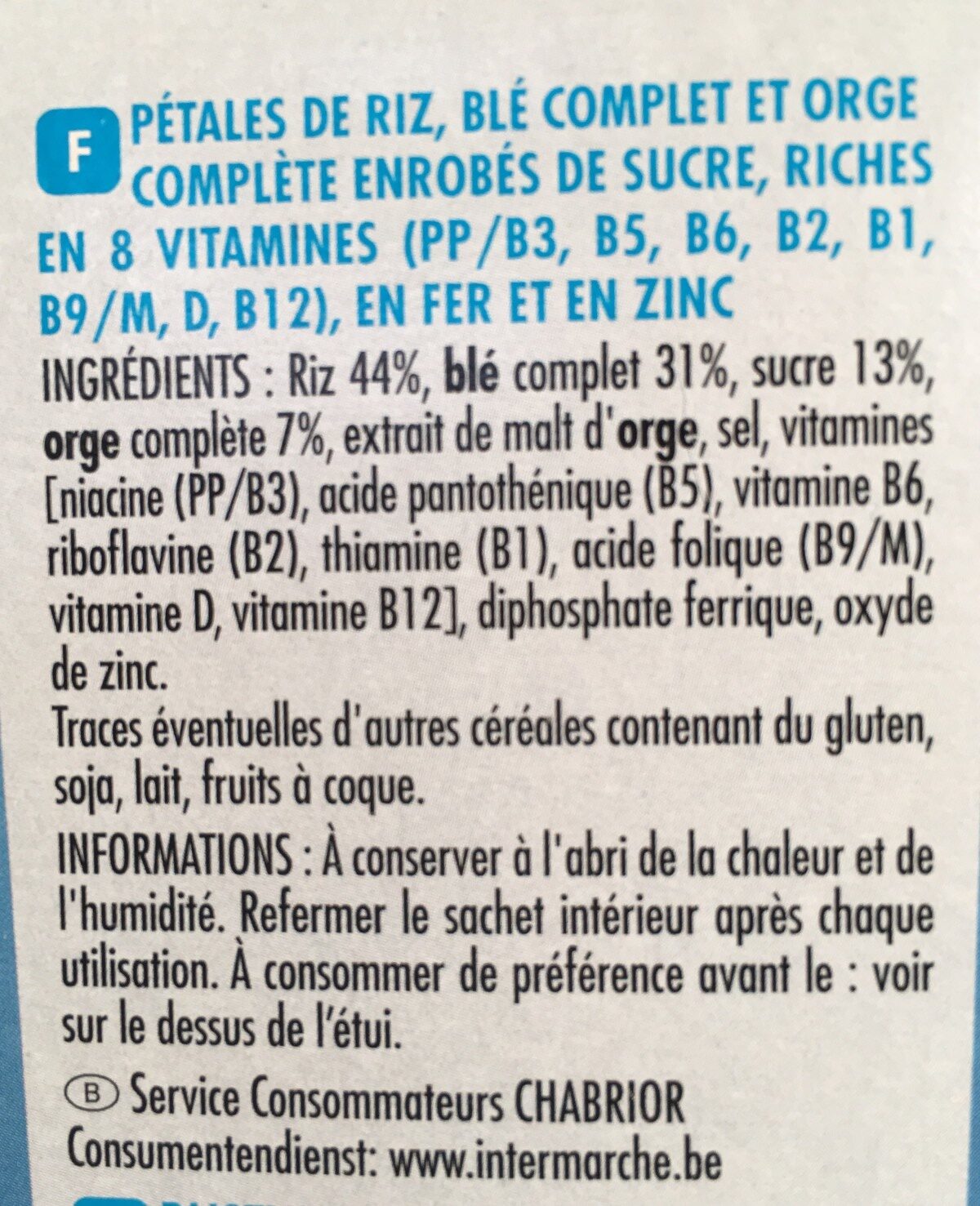 Chabrior Forme & Nature - Ingredientes - fr