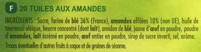 Tuiles aux amandes - Ingredients - fr