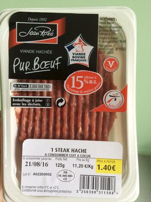 1 Steak Haché pur Bœuf - Product - fr