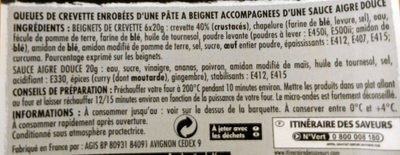 6 Beignets Crevette et Sauce Aigre-Douce - Ingredients - fr